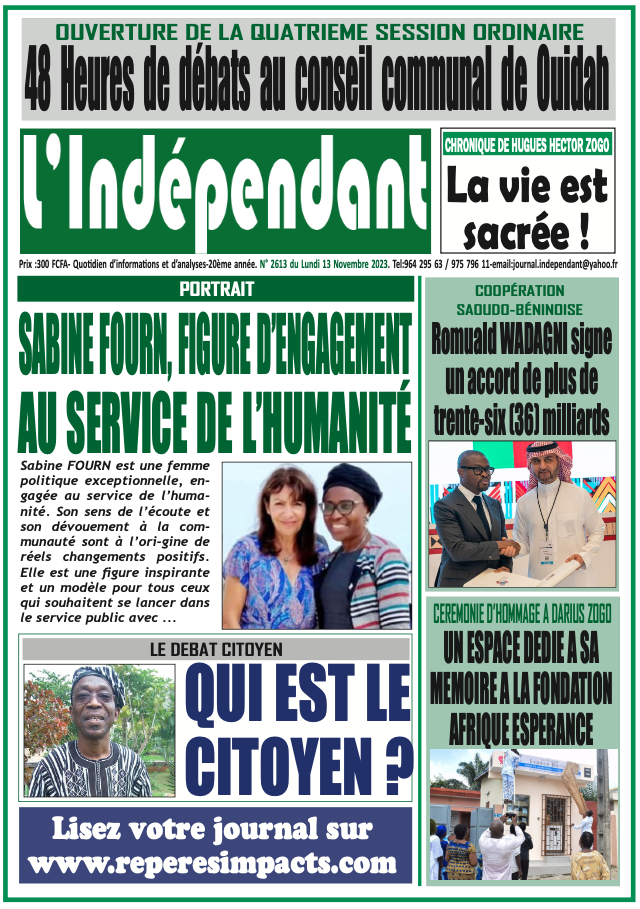 Indépendant UNE Lundi 13 Novembre 2023