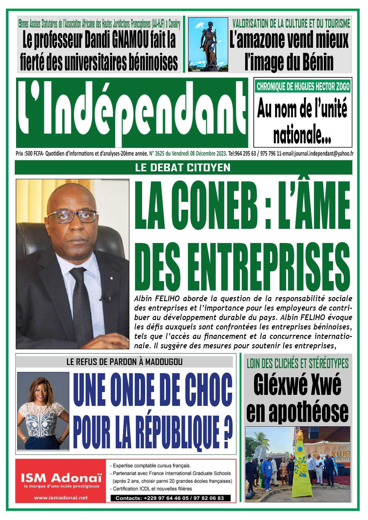 L'INDÉPENDANT - Parution 2625 du vendredi 08 décembre 2023